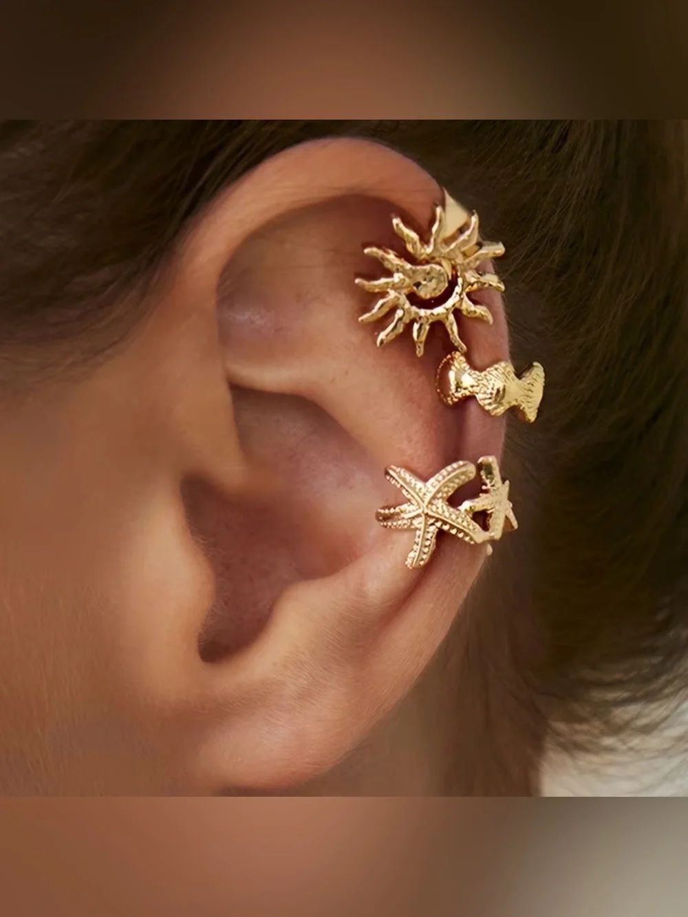 Starfish ear cuff Q1285